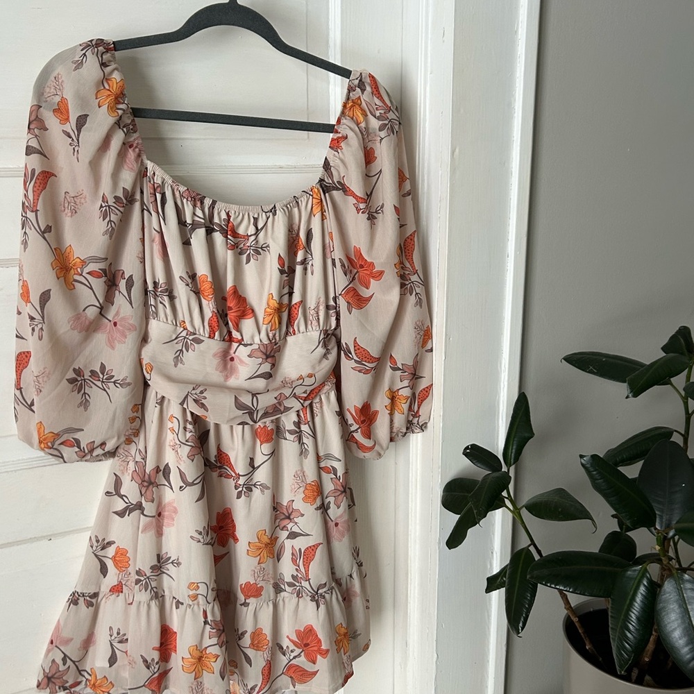Floral Puff Sleeve Dress